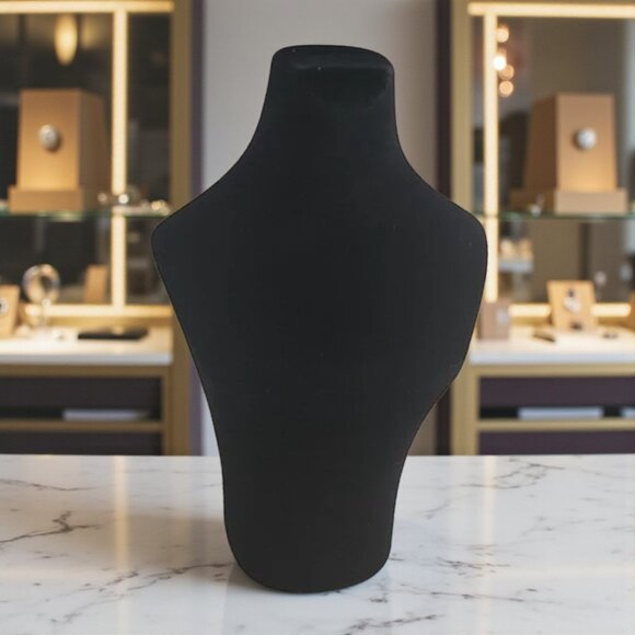 Jewelry - Black Velvet Necklace Jewelry Display Bust 11"